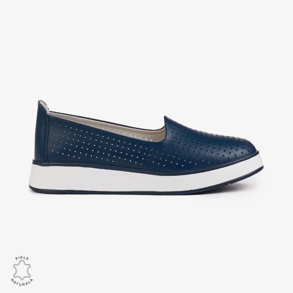 BALERINI Dama Piele Naturala PERFORATA CRL1006 Culoare: BLEUMARIN - Img 2