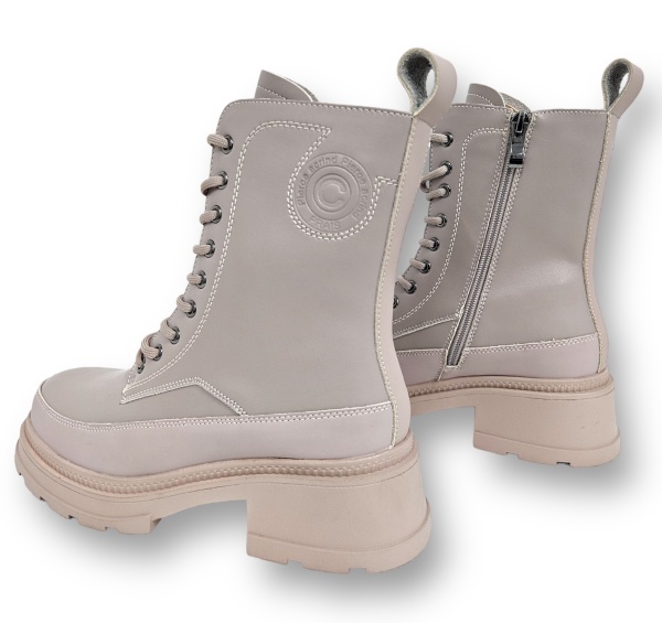 GHETE DAMA din PIELE NATURALA CRL0895 CULOARE:BeJ - Img 3