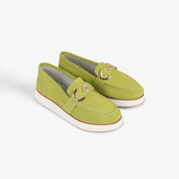 Mocasini dama din Piele Naturala Intoarsa CRL0840 MUSTAR - Img 2