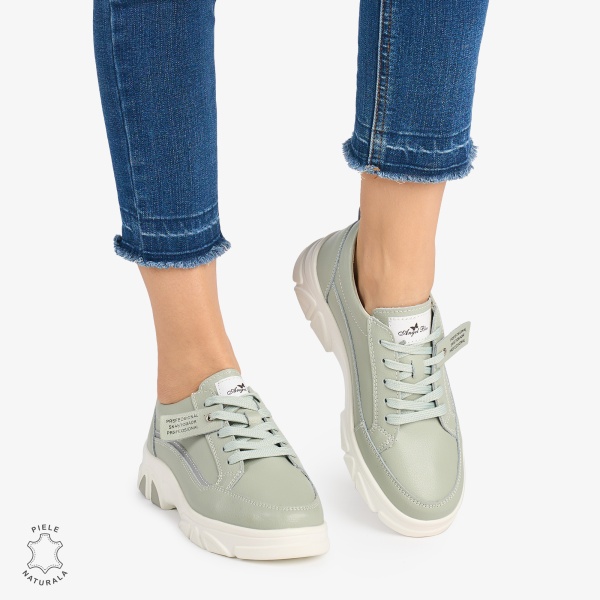Pantofi Casual de dama din Piele Naturala COMODE CU MODEL CRL1218 BARILLA - Img 2