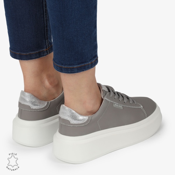Pantofi DAMA CASUAL din piele naturală confort și stil CRL1378 GRI - Img 3