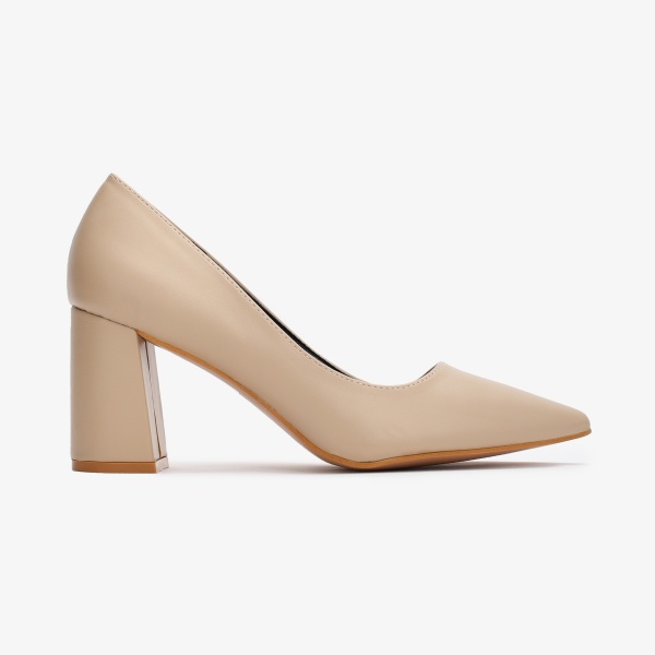 Pantofi Eleganți dama din Piele Ecologică CRL0545 NUDE - Img 2