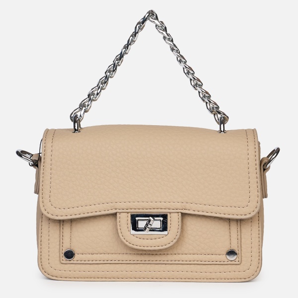 Geanta eleganta din piele ecologica tip crossbody cu lanț metalic