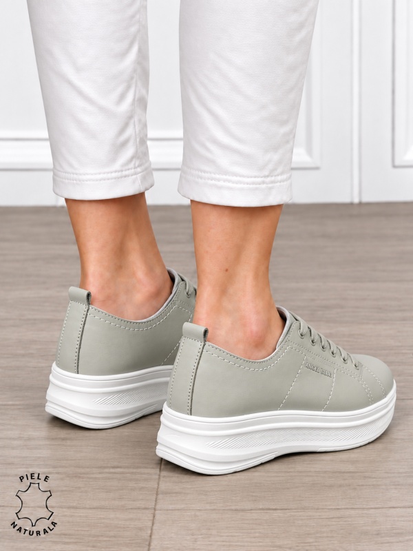 Pantofi sport damă din piele naturală cu design casual și talpă confortabilă CRL1893 BARILLA - Img 3