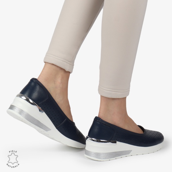 BALERINI DAMA din PIELE NATURALA CRL0978 CULOARE: BLEUMARIN - Img 2