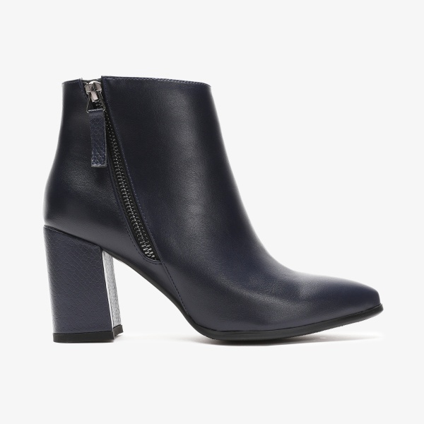 Botine dama din Piele Ecologica Elegante CRL0654 Bleumarin - Img 2