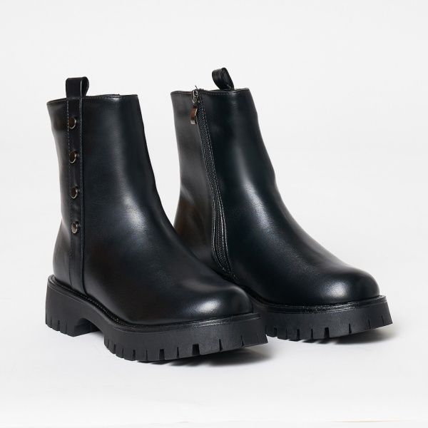 Ghete dama din Piele Ecologica CRL0630 Negru - Img 2