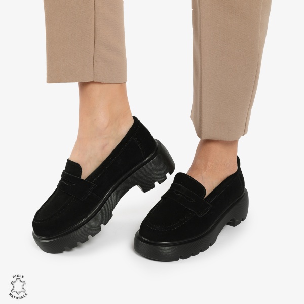 Mocasini dama din Piele naturală INTOARSA CRL1321 - Img 2
