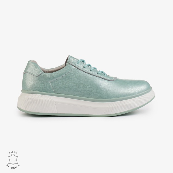 Pantofi Casual Dama Piele Naturala CRL1002 Culoare: VERDE - Img 4