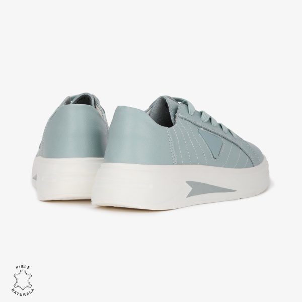 Pantofi Casual de dama din Piele naturala CRL0523 ALBASTRU - Img 3