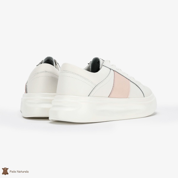 Pantofi Casual de dama din Piele naturala respirabili și ușori CRL0490 Roz - Img 4