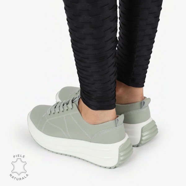 Pantofi casual piele naturala cu talpa inalta CRL1307 BARILLA - Img 2