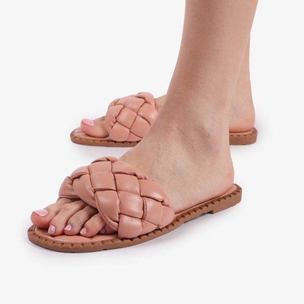 Papuci dama din Piele Ecologica roz CRL0152 - Img 5
