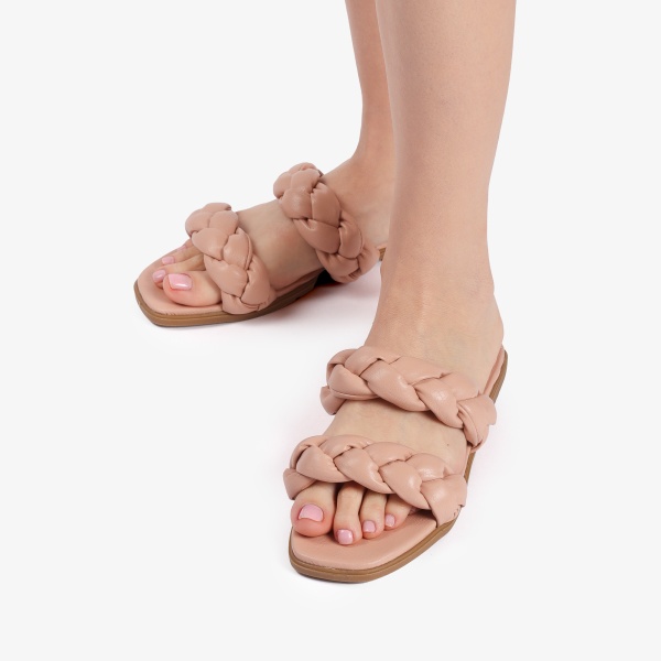 Papuci dama din Piele Ecologica roz CRL0162 - Img 2