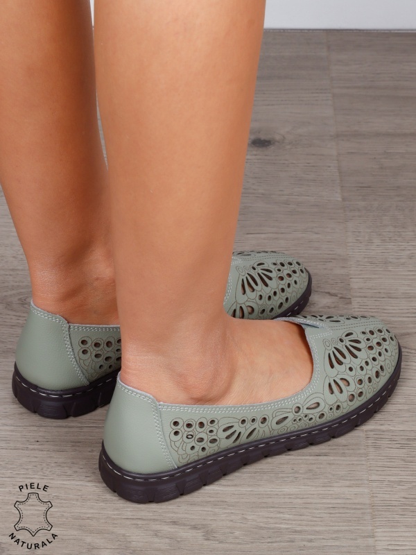 BALERINI dama din Piele naturala PERFORATA SLIP-ON CRL1363 Barilla - Img 3