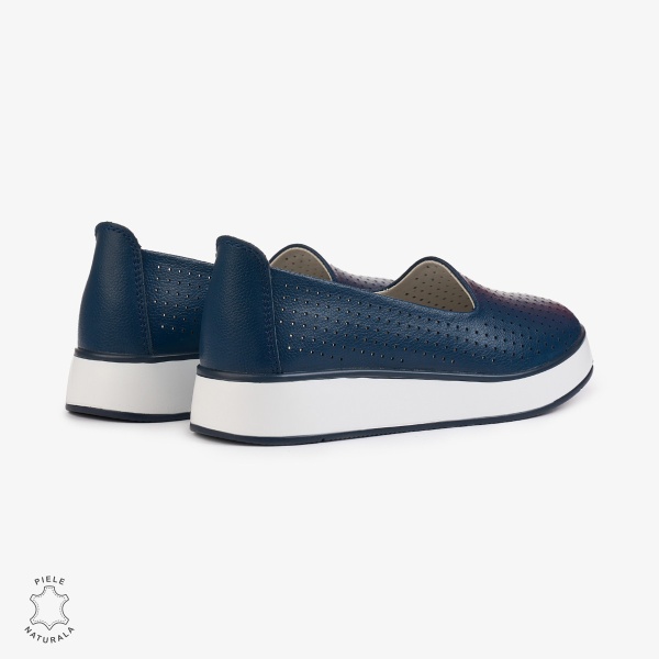 BALERINI Dama Piele Naturala PERFORATA CRL1006 Culoare: BLEUMARIN - Img 3