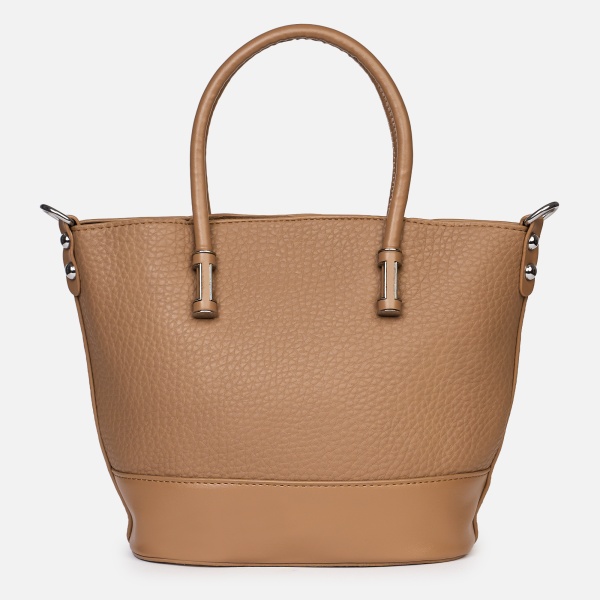 Geanta dama din piele ecologica shopper cu design simplu și barete lungi CRL1491 - Img 2