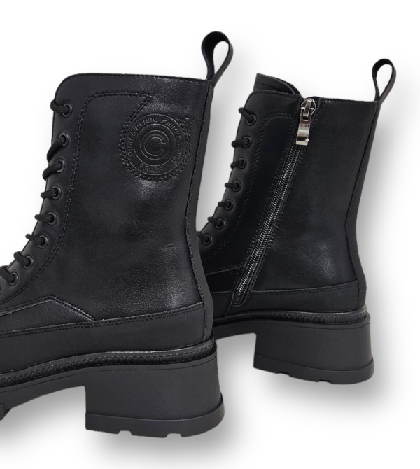 GHETE DAMA din PIELE NATURALA CRL0895 CULOARE NEGRU - Img 2