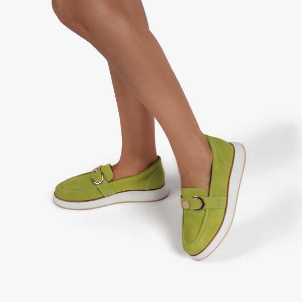Mocasini dama din Piele Naturala Intoarsa CRL0840 MUSTAR - Img 3