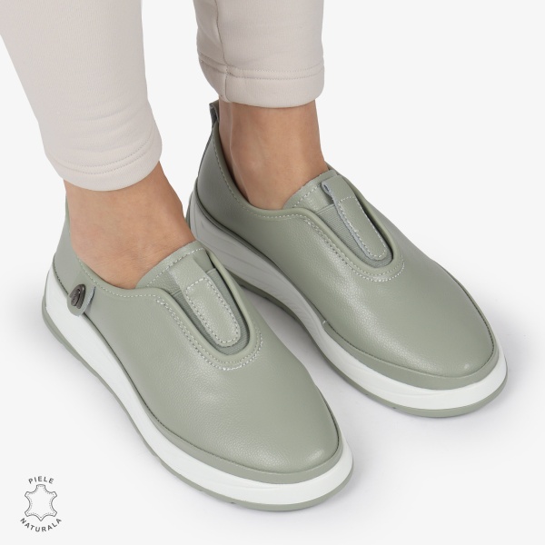 Pantofi Casual dama din Piele naturala CONFORTABILI SLIP-ON CRL1336 BARILA - Img 3