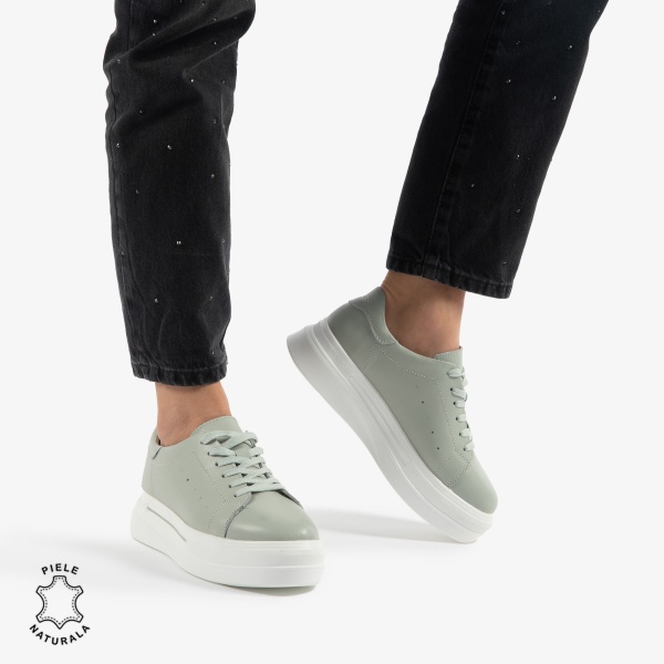 PANTOFI CASUAL DE DAMA DIN PIELE NATURALA CRL0769 barilla - Img 2