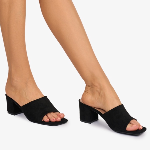 Pantofi eleganti dama din Piele ECOLOGICA INOARSA Model Simplu CRL1090 CULOARE: NEGRU - Img 2