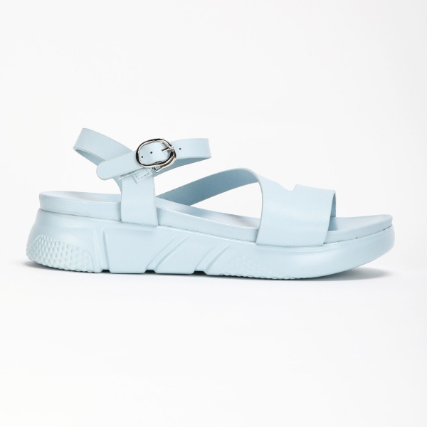 Sandale dama din Piele Ecologica CRL0211 Albastru - Img 2