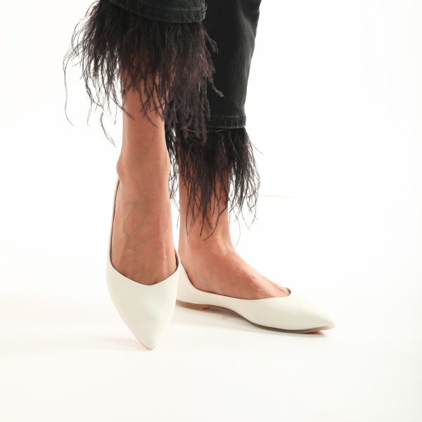 BALERINI Dama din Material Lycra CRL0762 ALB - Img 2