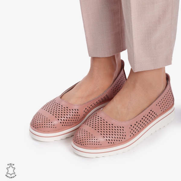 Balerini Dama Piele naturală CRL0105 ROZ - Img 4