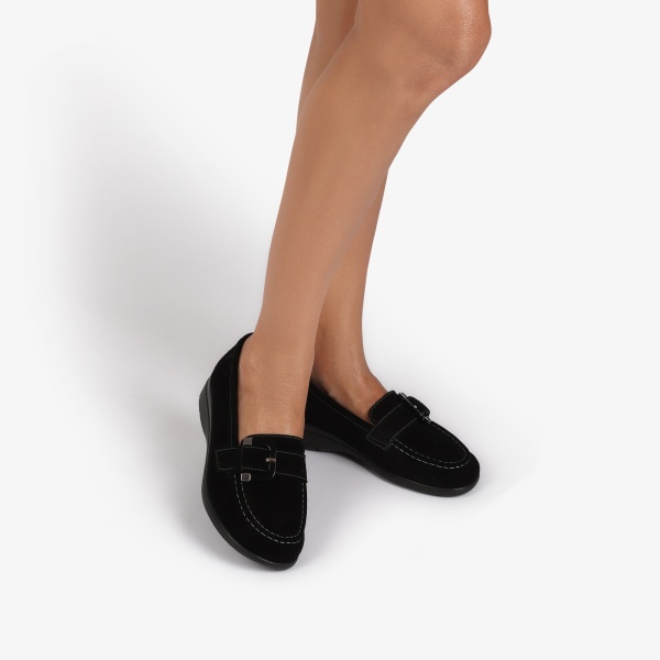 Mocasini dama din Piele Naturala CRL0844 NEGRU - Img 4