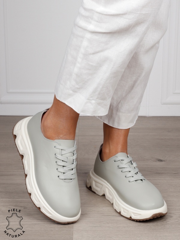 Pantofi Casual dama din Piele Naturala cu talpa speciala CRL1557 BARILLA - Img 2