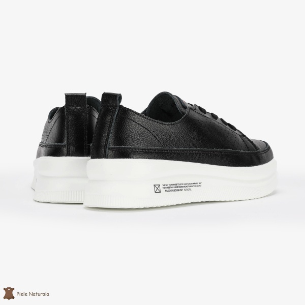 Pantofi Casual de dama din Piele naturala Șic Urban CRL0487 NEGRU - Img 3
