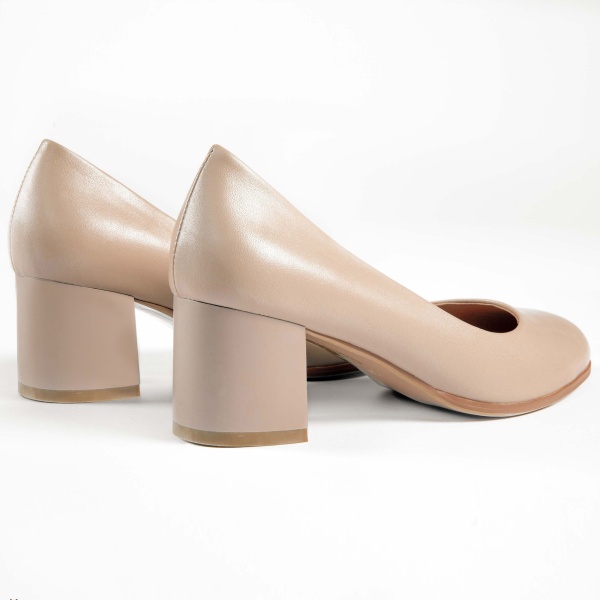 Pantofi Eleganti de dama din Piele Ecologica CRL0173 Bej - Img 4