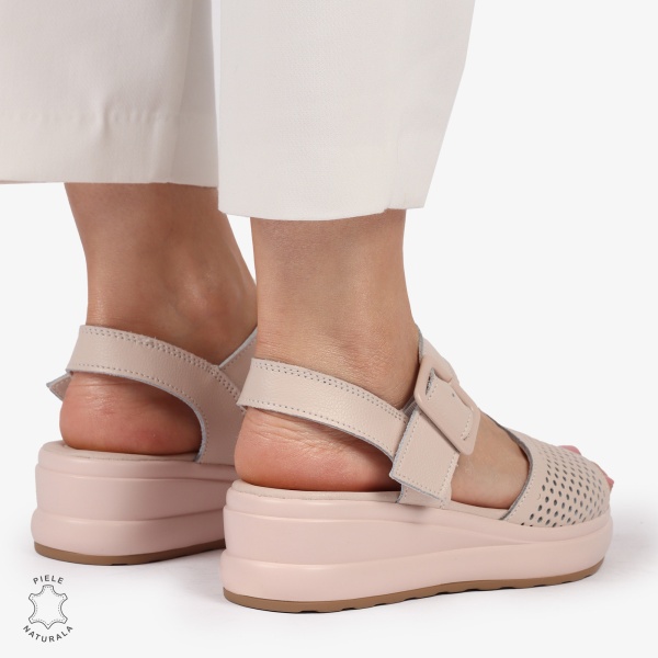 SAndale DAMA SPORT DIN PIELE NATURALA CU INCHIDERE CATARAMA CRL1411 ROZ - Img 4