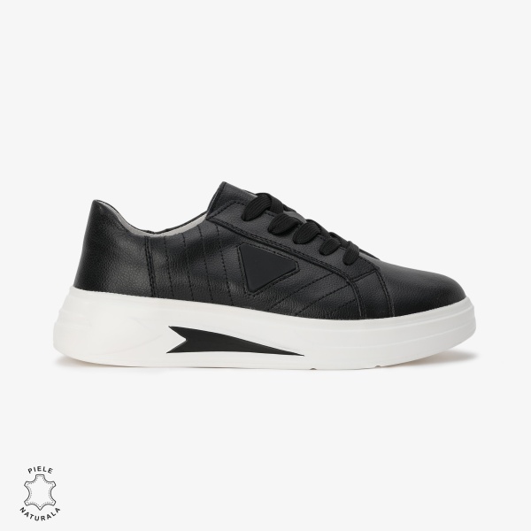 Pantofi Casual de dama din Piele naturala CRL0523 NEGRU - Img 2