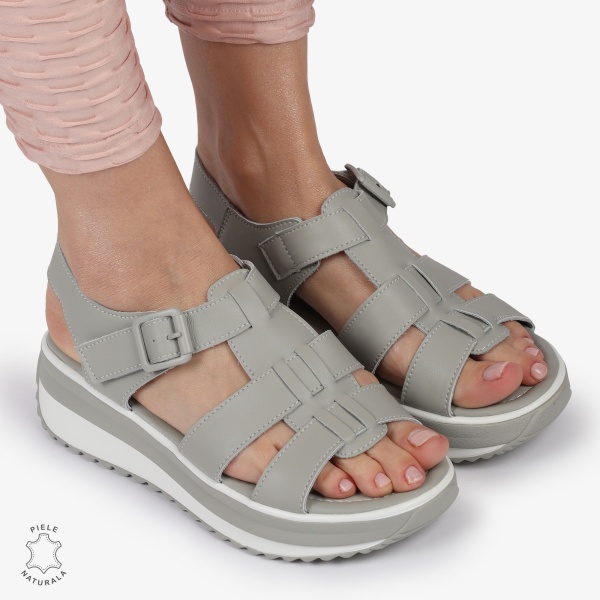 SAndale DAMA DIN PIELE NATURALA CU BARETE CRL1424 BARILLA - Img 2