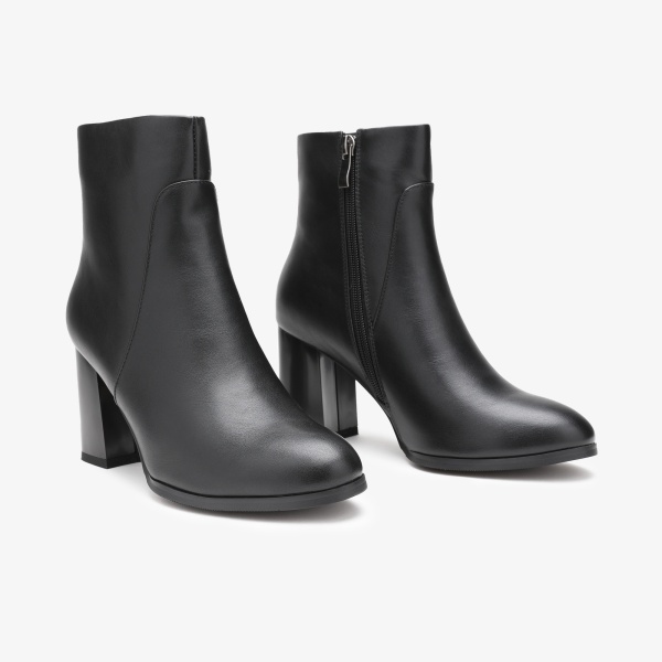 Botine dama din Piele Ecologica CRL0659 Negru - Img 3