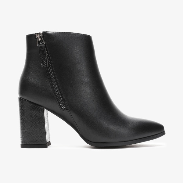 Botine dama din Piele Ecologica Elegante CRL0654 NEGRU - Img 2