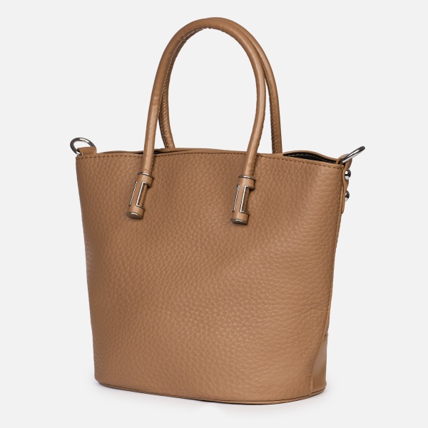 Geanta dama din piele ecologica shopper cu design simplu și barete lungi CRL1491 - Img 3