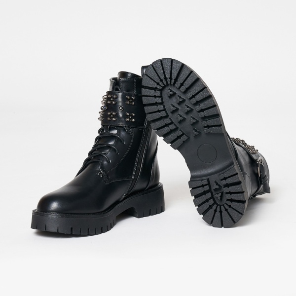 Ghete dama din Piele Ecologica CRL0631 Negre - Img 3