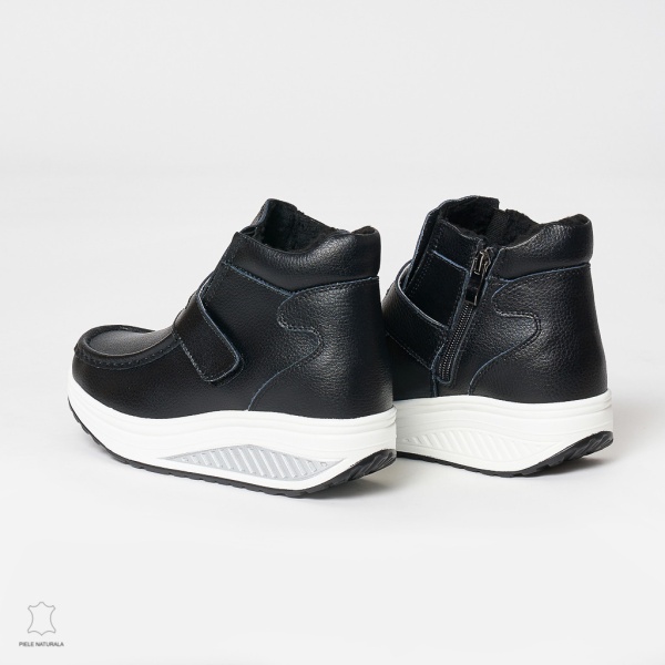 Ghete dama din Piele Naturala CRL0627 Negru - Img 4