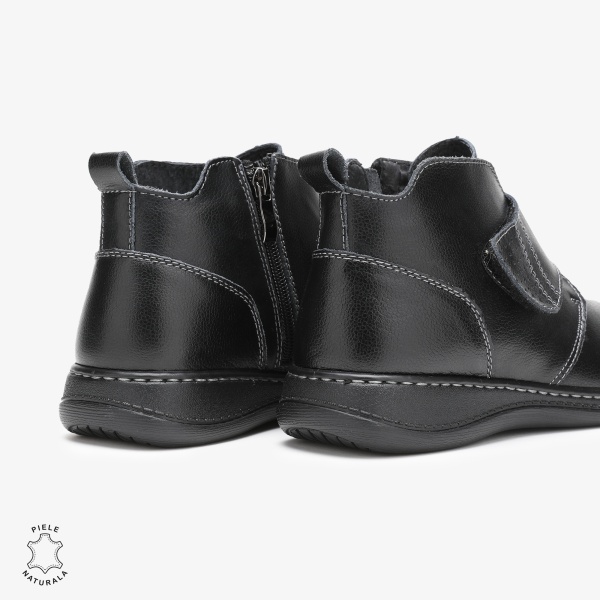 GHETE DAMA DIN PIELE NATURALA CRL0681 Negre - Img 3
