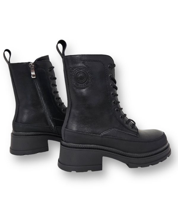 GHETE DAMA din PIELE NATURALA CRL0895 CULOARE NEGRU - Img 3