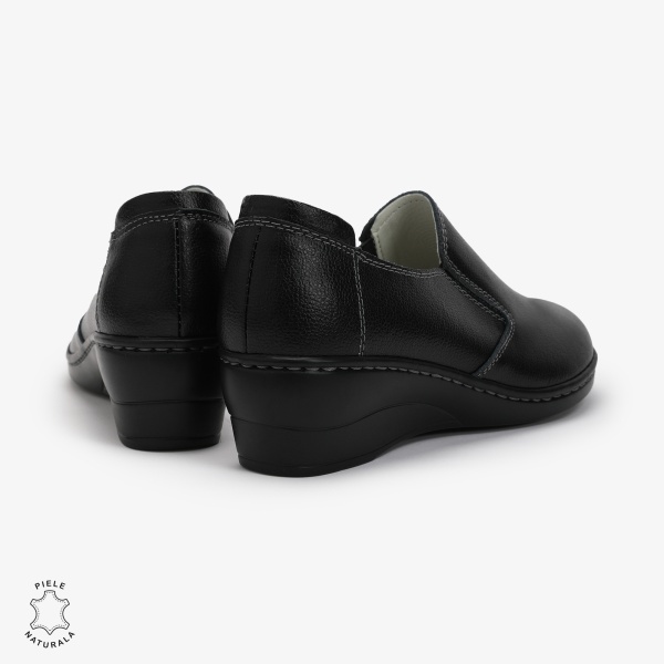 Mocasini Dama din Piele naturală CRL0118 Negru - Img 3