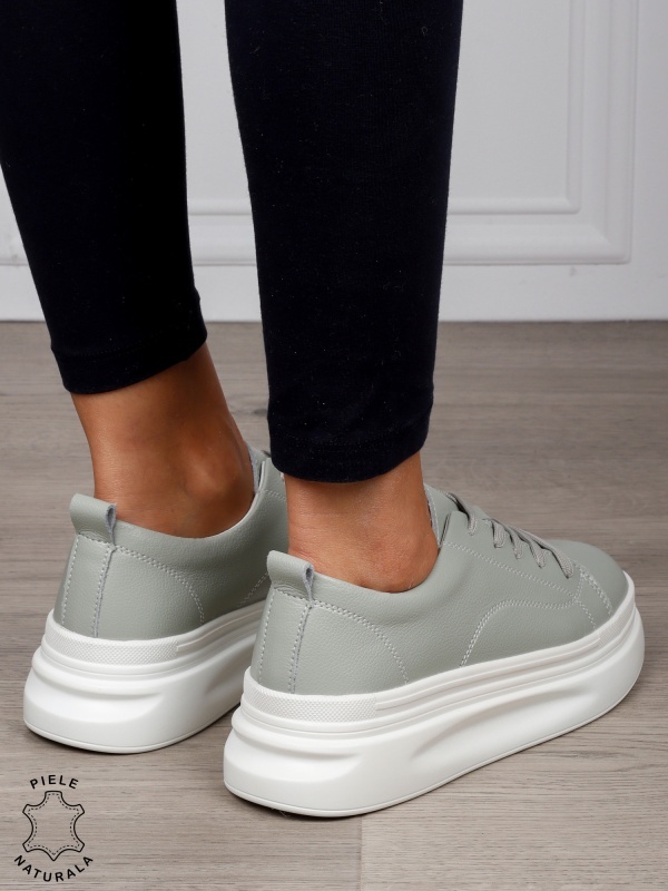 Pantofi Casual dama din Piele Naturala CRL1055 CULOARE: BARILLA - Img 3