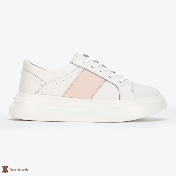 Pantofi Casual de dama din Piele naturala respirabili și ușori CRL0490 Roz - Img 2
