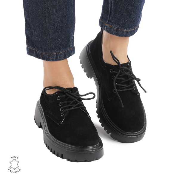 Pantofi casual piele naturala intoarsa CRL885 - Img 3