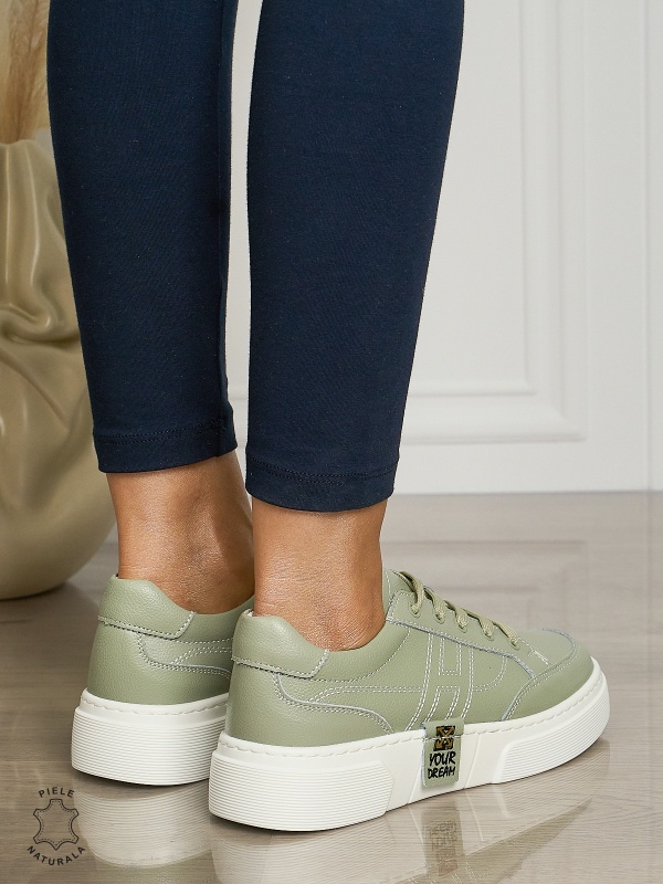 Pantofi dama din piele naturala cu siret CONFORTABILE CU MODEL LATERAL CRL1461 BARILLA - Img 3