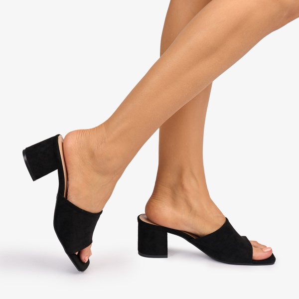 Pantofi eleganti dama din Piele ECOLOGICA INOARSA Model Simplu CRL1090 CULOARE: NEGRU - Img 3