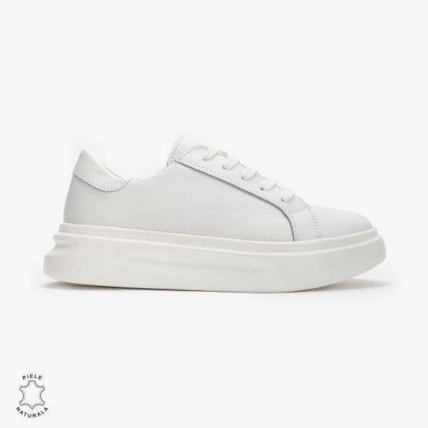 Pantofii casual de dama din piele naturală cu șiret comozi și versatili CRL1447 - Img 2